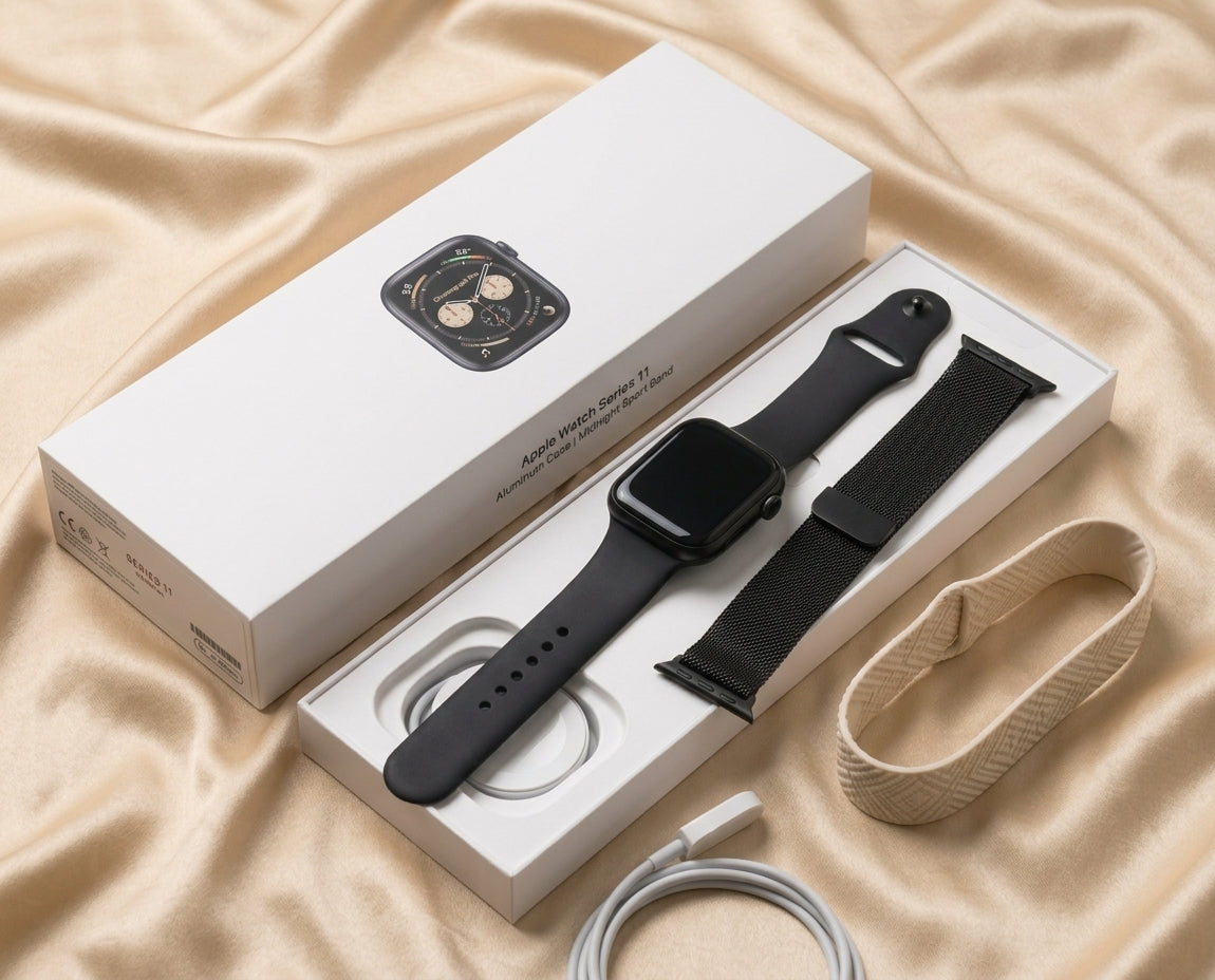Apple Watch Series 11 Smartwatch With Three Stylish Interchangeable Straps