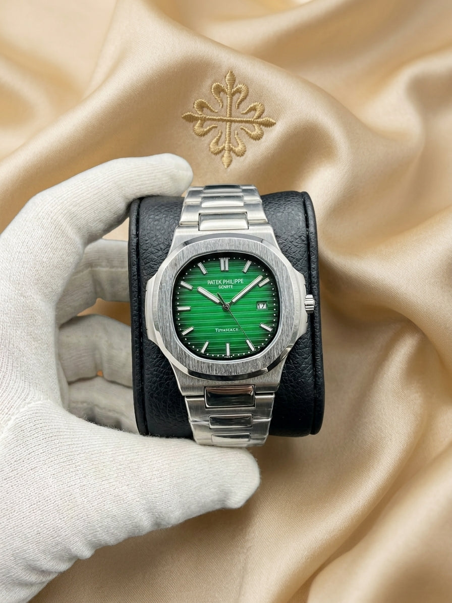 Luxury Patek Philippe Style Stainless Steel Men's Wrist Watch A&U Collection